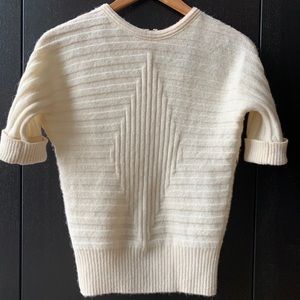 Marc Jacobs ivory back zip sweater